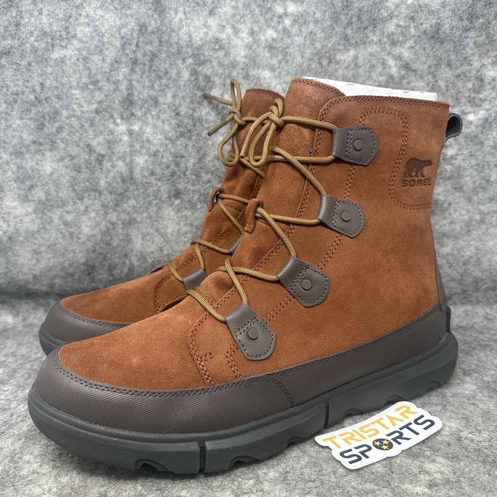 Sorel Explorer Boots Mens Size 14 Dark Amber Brown Waterproof Insulated